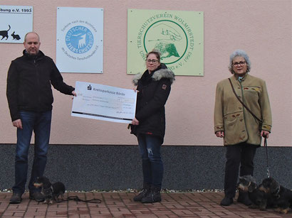 Erfolgreiche Bodenjäger  André Glasenapp mit Waldfee vom Wildschütz, Jürgen Illiger mit Jago von der Wallreckte, Lutz Milz mit Festus von der Wallreckte